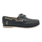 Deckshoes Samello Phoenix Couro Vintage Marinho Docksides Náutico Edição Especial Âncora