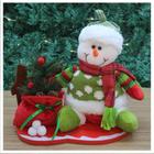 Decoração Boneco Natal Boneco De Neve Tecido Natalino 28cm