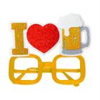 Decoração carnaval - oculos - eu amo cerveja