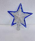 Decoração De Árvore Natalina Ponteira De Estrela 14.5cm Linda Com Glitter