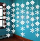 Decoração de festa de inverno Snowflake Garland Jollylife (12 unidades)