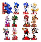 Decoração De Festa Sonic - 12 Displays De 20cm Totens