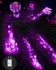 Decoração de Halloween - Conjunto com 5 Esqueletos e 128 LEDs