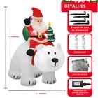 Decoração de Natal Inflável - Papai Noel (1,8m) e Boneco de Neve (1,5m) com LED