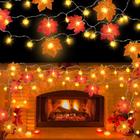 Decoração de outono iluminada Fall Garland Succwoah com 400 luzes LED