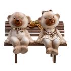 Decoração Jardim Banco Urso Grande Mdf Cerâmica