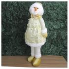 Decoração Natal Boneco De Neve Dourado Natalina 58Cm