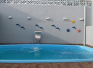 Decoração Parede Piscina Praia Mar Cavalo Marinho Fibra 63cm