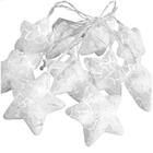 Decoração Varal Cordão Fio de Luzes Lâmpadas Estrela Branca Led Natal Enfeite 2m