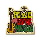 Decoração Woodstock P Amor Música Rock N Roll Madeira
