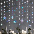 Decorações de festa Garland Banner Bunting Star Circle Dot