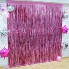 Decorações de festa KatchOn Pink Foil Fringe Curtain Xtra-Large