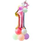 Decorações de festa temática de unicórnio 1º aniversário balão de unicórnio