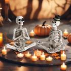 Decorações de Halloween OYATON Mr. and Mrs. Skeleton, pacote com 2