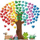 Decorações de quadro de avisos Vcekract Classroom Tree Hearts