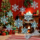 Decorações penduradas de Natal Whaline Blue Snowflakes x40