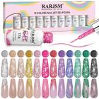 Delineador de gel para arte de unhas RARJSM Reflective Glitter 12 cores 5 mL