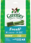 Dental Chews para cães Greenies Freshmint 340g Teenie 43ct