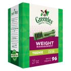 Dental Dog Chews Greenies Weight Management Teenie 27 onças