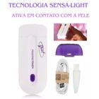 Depilador led efeito laser removedor de pelos sensor recarregavel