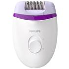 Depilador Philips Satinelle Essential BRE225/00 com Fio, 2 Velocidades, Lavável, Branco/Lilás Bivolt