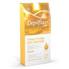 Depilflax Folhas Prontas faciais c/ 24 Natural