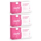 Depilflax Kit 3 Caixas Cera Quente Depilatória Espanhola 1Kg Rosa