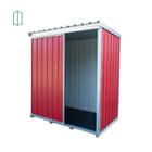 Deposito de Aço Mod 04 vermelho porta de correr 1,11 x 1,90 x 2,10m