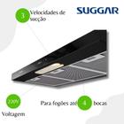 Depurador De Ar Slim 80cm 3 Velocidades Suggar DPS182PT Preto - 220V