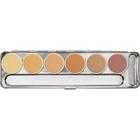 Dermacolor paleta com 6 cores - base cremosa h