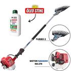 Derriçadeira de Café Profissional Nakashi DT2L270NL Com Braço Longo de 1500mm + Óleo Castrol Stihl