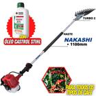 Derriçador de Café Nakashi Com Motor Mitsubishi Haste Longa e Garra Resistente + Óleo Castrol Stihl