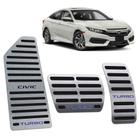 Descanso Pedaleiras Honda Civic Turbo 2017 A 2019 Preto