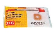 Descarpack Seringa 31G 0,5ml 50UI 6,0x0,25mm 100 Unidades Agulha Fixa