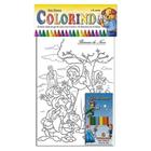 Desenho para colorir com 5 desenhos + 6 giz de cera 21x14,5cm na solapa - PMBI