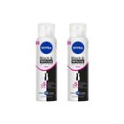 Desodorante Aero Nivea 150ml Fem Inv Black E White-Kit C/2un