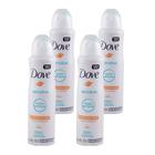 Desodorante Aerosol Dove Sensitive Sem Perfume Creme Hidratante 48H 89g (Kit c/ 4 Und)