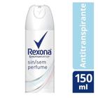 Desodorante Aerosol Rexona Sem Perfume 150ml