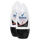 Desodorante Antitranspirante Rexona Antibacterial + Invisible Roll-on com 50ml  Kit com duas unidades