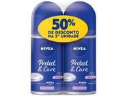 Desodorante Antitranspirante Roll On Nivea - Protect & Care Feminimo 50ml 2 Unidades