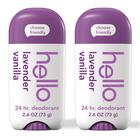 Desodorante hello Lavender, baunilha, sem alumínio, 75 mL, pacote com 2