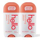 Desodorante hello Peach Aluminium Free 76 ml para mulheres e homens, pacote com 2