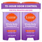 Desodorante Lume Whole Body Smooth Solid Stick 72h 75mL x2 Lavanda