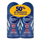 Desodorante Nivea Men Dry Impact Plus Roll-on Antitranspirante 48h com 2 Unidades de 50ml cada 50% Desconto na 2ª Unidade