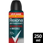 Desodorante Rexona Men Antibacterial + Invisible 72H Aerossol 250ml - UNILEVER