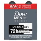 Desodorante Roll-on Dove Men + Care Invisible Dry Com 2 Unidades 50ml Cada