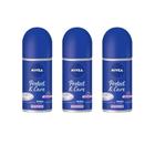 Desodorante Roll-On Nivea 50Ml Fem Protect E Care - Kit 3Un