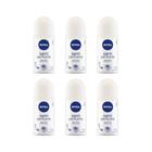 Desodorante Roll-On Nivea 50Ml Fem Sensi Pure Sem Perf -6Un