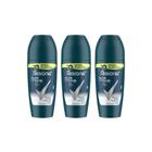 Desodorante Roll-On Rexona 50Ml Masc Sem Perfume - Kit 3Un