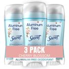 Desodorante Secret Aluminium Free 48 horas de proteção contra odores 70mL x3